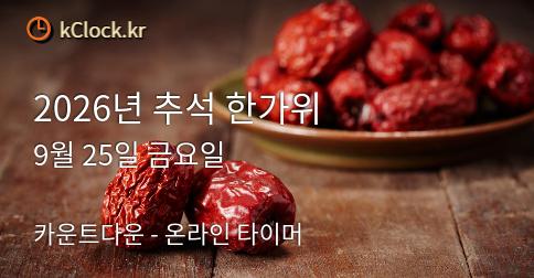 2026년 추석 한가위 생각나는 이미지.